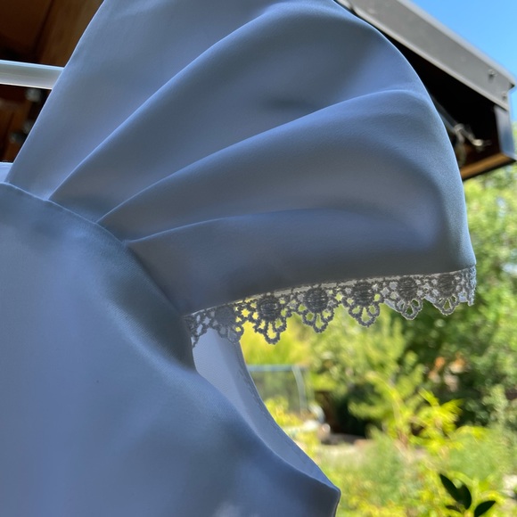 Girls Formal Dress Simple White with Detailing - Picture 5 of 8